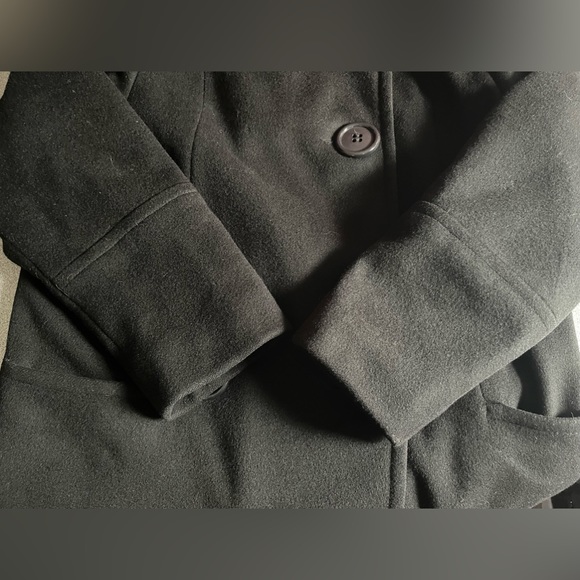 Vintage ELECTRE PARIS Black Virgin Wool Coat - Picture 4 of 13